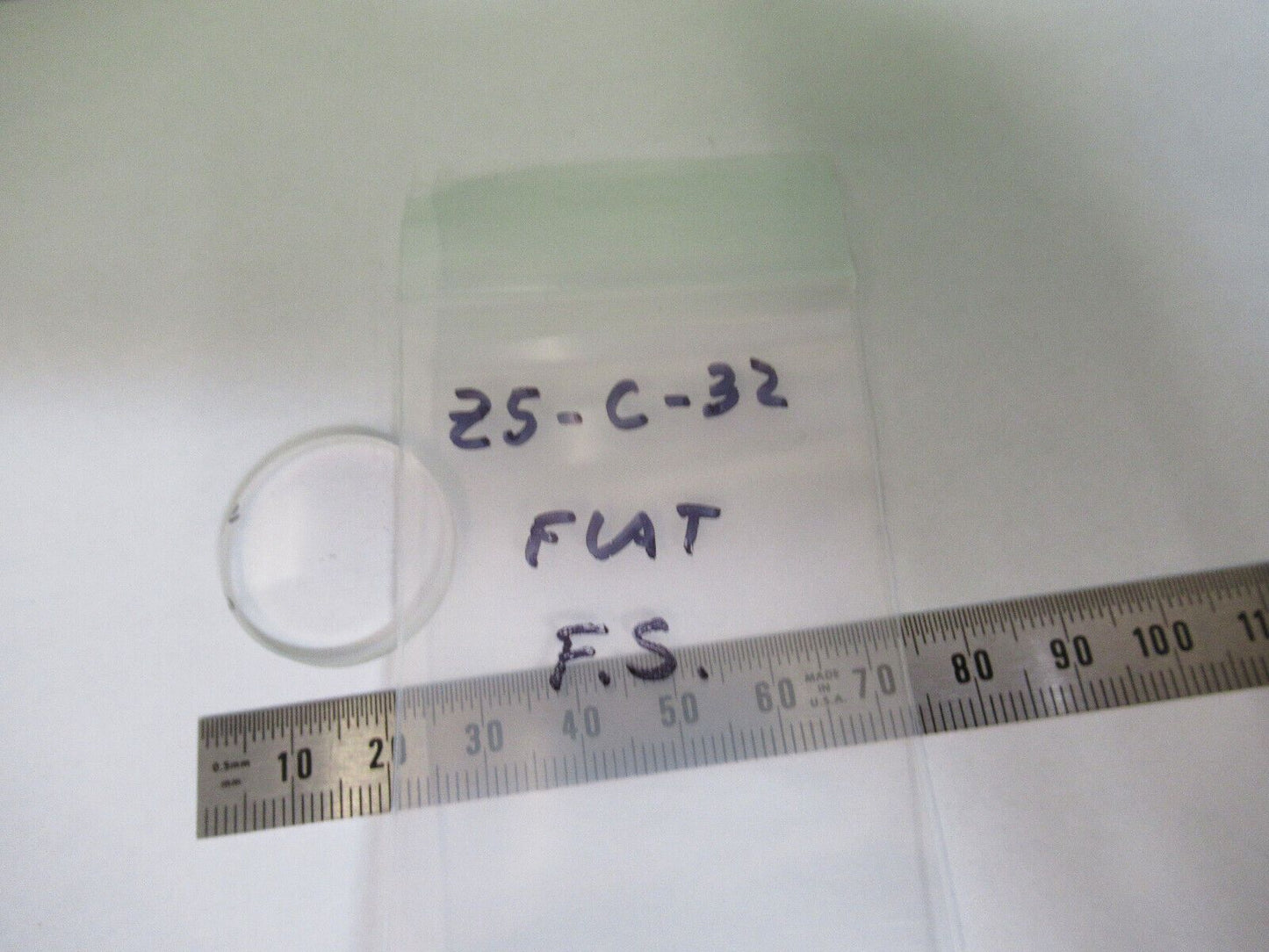 OPTICAL FLAT ROUND GLASS  MIL SPEC OPTICS AS PICTURED Z5-C-32