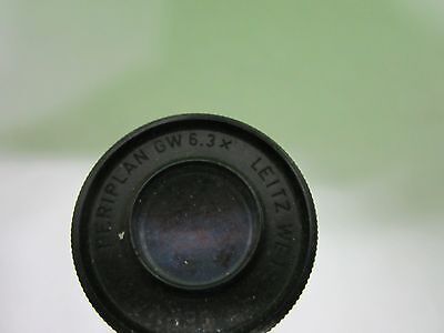 MIKROSKOPTEIL Okular LEITZ WETZLAR DEUTSCHLAND GW 6.3X OPTICS AS IS BIN#U8-20