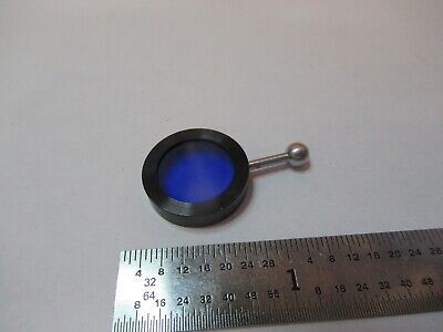 UNITRON MOUNTED BLUE GLASS FILTER MICROSCOPE PART OPTICS AS PICTURED &7B-B-189