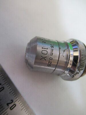 VINTAGE OBJECTIVE BAUSCH LOMB 10X OPTICS MICROSCOPE PART AS PICTURED &A9-B-17