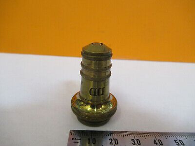 ANTIQUE CARL ZEISS DD BRASS OBJECTIVE MICROSCOPE PART AS PICTURED &P9-A-41