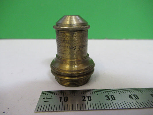 ANTIQUE BRASS BAUSCH LOMB OBJECTIVE  MICROSCOPE PART OPTICS AS PICTURED Z6-A-108