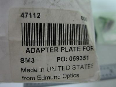 EDMUND OPTICS SCIENTIFIC ADAPTER MOUNTING PLATE SM3 OPTICAL AS IS BIN#S6-15