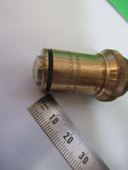 ANTIQUE BRASS BAUSCH LOMB APO 2mm 90X OBJECTIVE MICROSCOPE AS PICTURED #H3-A-18