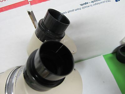 STEREO MICROSCOPE HEAD OLYMPUS PART 338909 OPTICS  WITHOUT EYEPIECE BIN#L4-14