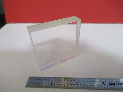 OPTICAL GLASS BLOCK  2" x 2" x 0.5"  OPTICS AS PICTURED &B1-A-78