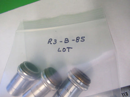 LOT 3 ea OBJECTIVES SPENCER AO MICROSCOPE PART AS PICTURED &R3-B-85