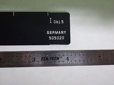 MICROSCOPE PART LEITZ GERMANY SLIDE 505020 OPTICS AS IS BIN#Y2-29