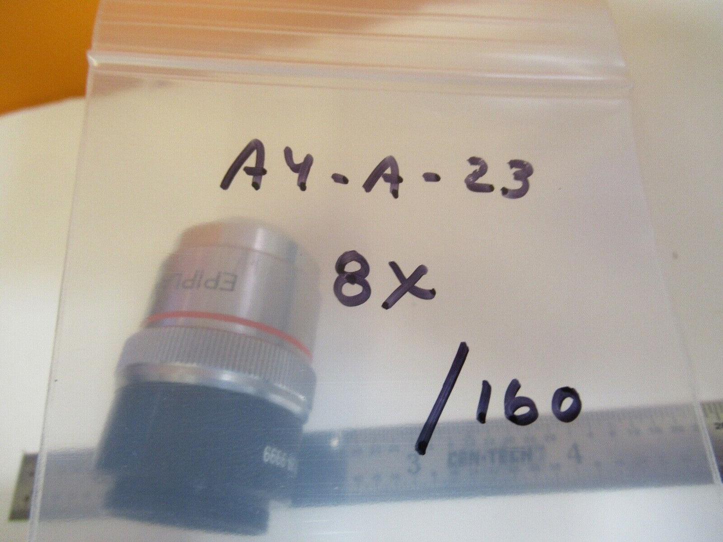 ZEISS GERMANY EPIPLAN-HD 8X /160 OBJECTIVE MICROSCOPE PART AS PICTURED &A4-A-23