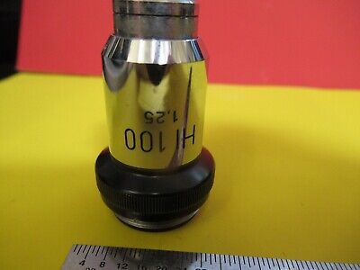 WILD HEERBRUGG SWISS OBJECTIVE 100X LENS OPTICS MICROSCOPE PART 506023 &FT-6-168