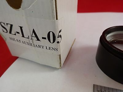 MICROSCOPE PART STEREO OBJECTIVE 0.5X WD177 SZ-LA-05  OPTICS AS IS BIN#N2-E-23