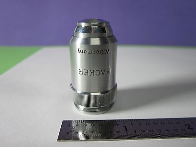 OPTICAL MICROSCOPE PART OBJECTIVE GERMANY HACKER 40X OPTICS BIN#C3-99