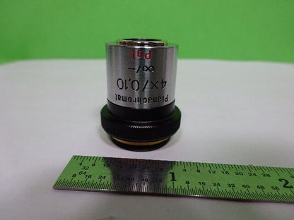 MICROSCOPE PART ZEISS GERMANY POLMI OBJECTIVE 4X POL OPTICS AS IS #AQ-03