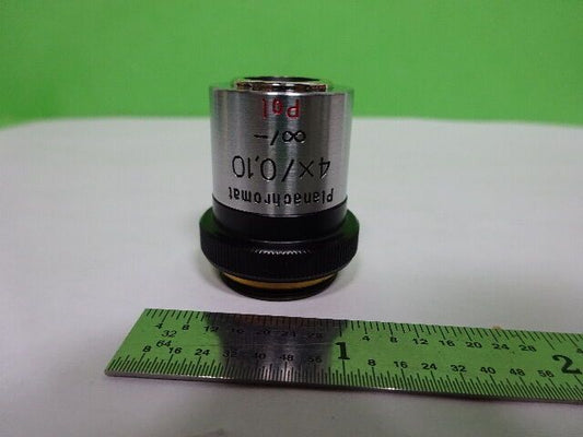 MICROSCOPE PART ZEISS GERMANY POLMI OBJECTIVE 4X POL OPTICS AS IS #AQ-03