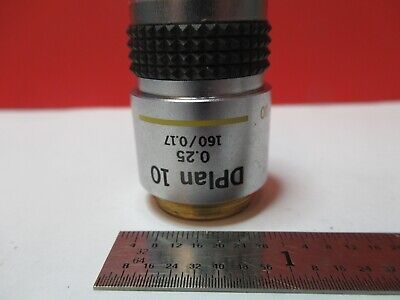 OLYMPUS JAPAN 10X /160 OPTICS OBJECTIVE MICROSCOPE PART AS PICTURED &Q1-A-70