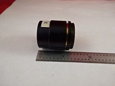 MICROSCOPE PART BRASS MOUNTED OBJECTIVE 2X OPTICS AS IS #80-41