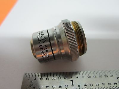 OPTICAL MICROSCOPE PART OBJECTIVE BAUSCH LOMB 8X OPTICS AS IS BIN#B3-F-5