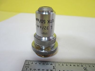 MICROSCOPE PART OBJECTIVE LEITZ GERMANY UTK L 32X WITHOUT IRIS OPTICS BIN#U1-40