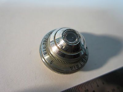 MICROSCOPE PART OBJECTIVE REICHERT AUSTRIA 5X OPTICS BIN#24-57-5