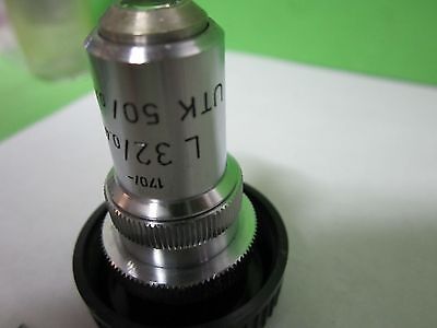 MICROSCOPE PART OBJECTIVE LEITZ GERMANY POL + IRIS UTK 32X AS IS OPTICS BN#S9-14