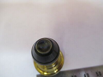 ANTIQUE BRASS LENS OPTICS OBJECTIVE MICROSCOPE PART LONDON AS PICTURED &87-FT-38