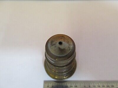 ANTIQUE BRASS ERNST LEITZ 1/12 OBJECTIVE MICROSCOPE PART AS PICTURED &7B-B-21