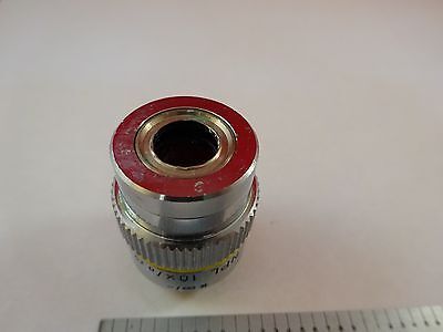 MICROSCOPE PART OBJECTIVE LEITZ GERMANY 10X NPL OPTICS AS IS BIN#R2-C-18