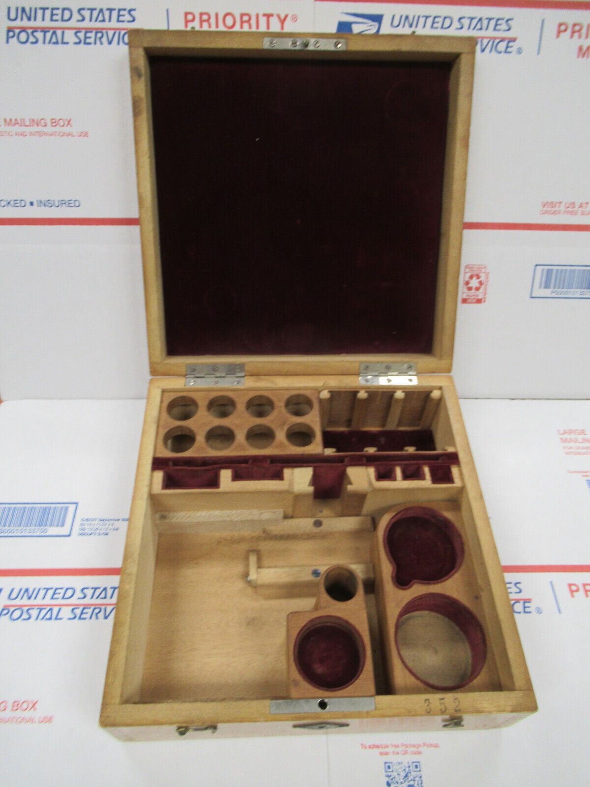 EMPTY LEITZ WETZLAR ACCESSORIES BOX CONDENSER MICROSCOPE PART AS PICTURED &TA-4