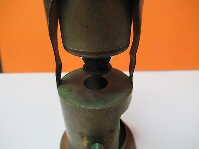 ANTIQUE BRASS PORTABLE FIELD MICROSCOPE COLLECTABLE AS PICTURED &W8-A-10