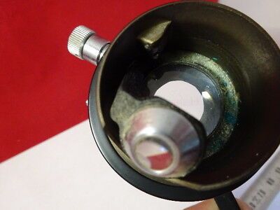 CARL ZEISS GERMANY rusty CONDENSER + IRIS OPTICS MICROSCOPE PART AS IS &AC-B-19