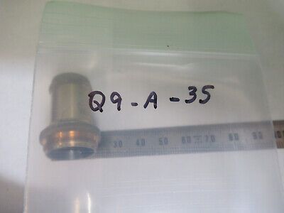 ANTIQUE ERNST LEITZ BRASS OBJECTIVE OPTICS MICROSCOPE PART AS PICTURED &Q9-A-35