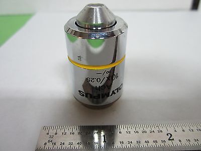 MICROSCOPE OBJECTIVE OLYMPUS JAPAN ACH ACHROMAT 10X INFINITY WYKO DEKTAK#F4-41