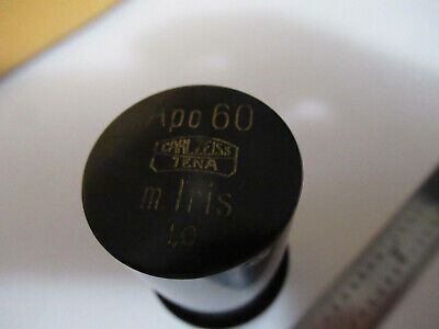 CARL ZEISS JENA APO 60 EMPTY BRASS OBJECTIVE CAN MICROSCOPE AS PICTURED &F5-A-89