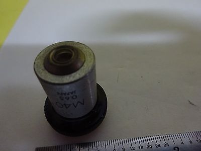 FOR PARTS MICROSCOPE PART OBJECTIVE OLYMPUS M40 OPTICS AS IS BIN#X1-62