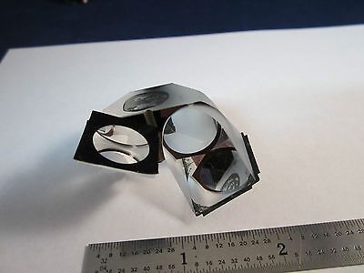 OPTICAL MICROSCOPE PRISM ASSEMBLY from OLYMPUS STEREO SCOPE OPTICS BIN#19 i