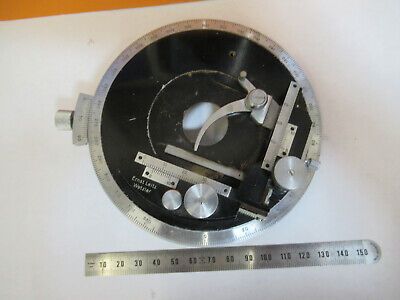 ANTIQUE ERNST LEITZ POL STAGE TABLE ROTABLE MICROSCOPE PART AS PICTURED &P5-A-68