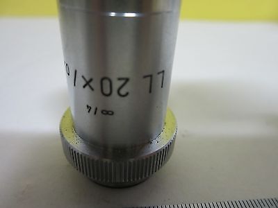 MICROSCOPE OBJECTIVE LL 20X LEITZ GERMANY INFINITY OPTICS AS IS BIN#U1-16