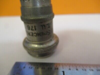 ANTIQUE BRASS SPENCER 4mm OBJECTIVE MICROSCOPE PART AS PICTURED &7B-B-16