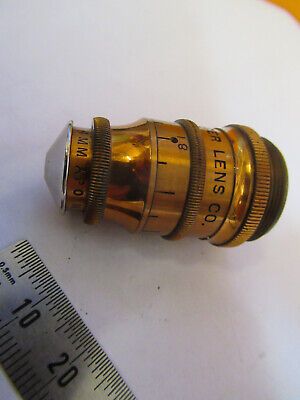 ANTIQUE BRASS SPENCER OBJECTIVE ADJUST MICROSCOPE PART AS PICTURED 4B-FT-24