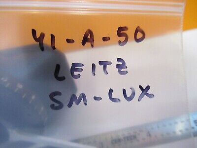 LEITZ WETZLAR SM-LUX CONDENSER IRIS MICROSCOPE PART OPTICS AS PICTURED &4T-A-50