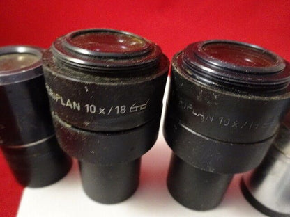 FOR PARTS LOT 7 EA EYEPIECES LEITZ + AO MICROSCOPE PART OPTICS AS IS &U7-B-41