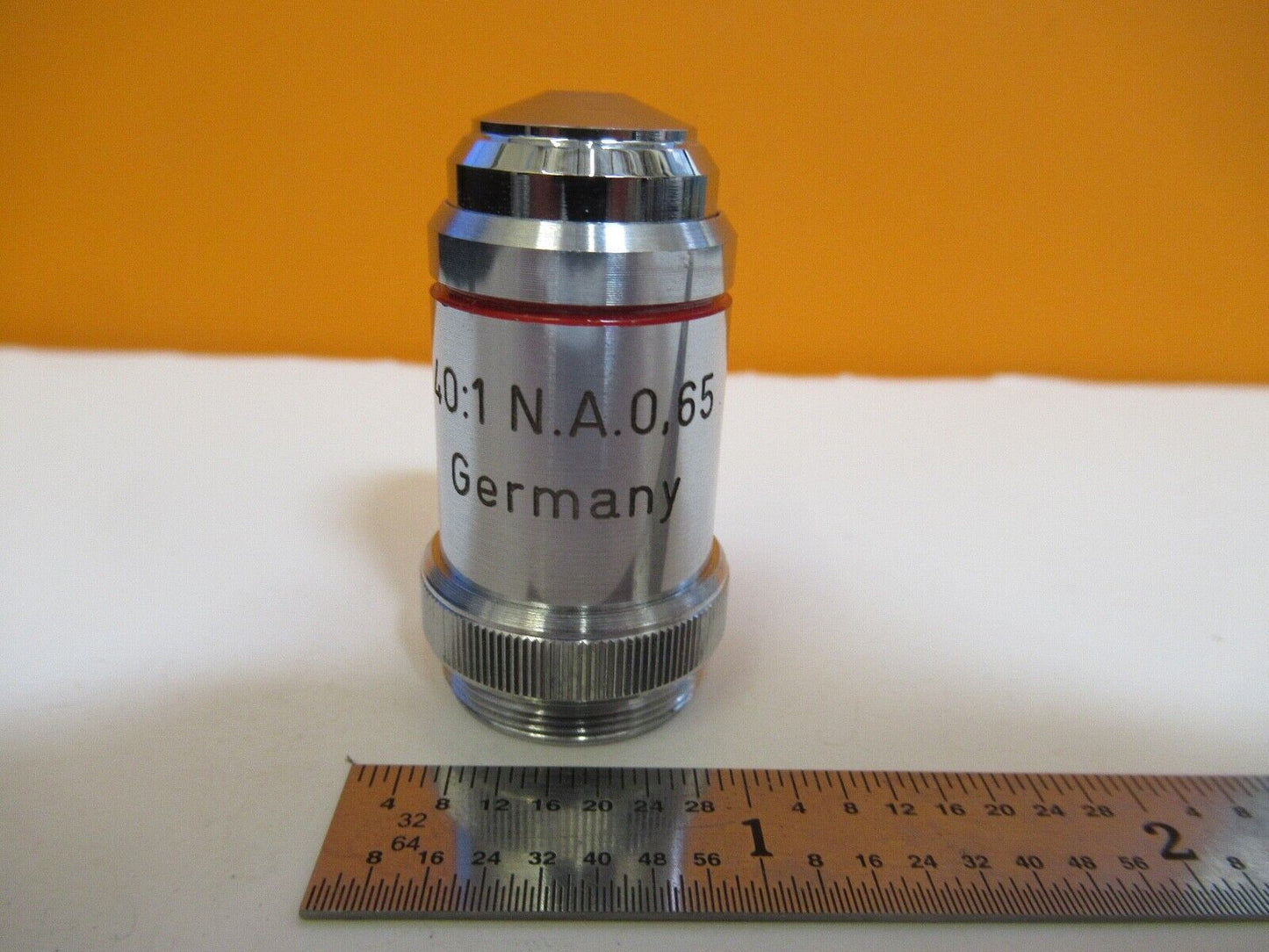 ROLYN GERMANY 40X OBJECTIVE OPTICS MICROSCOPE PART AS PICTURED &A4-A-27