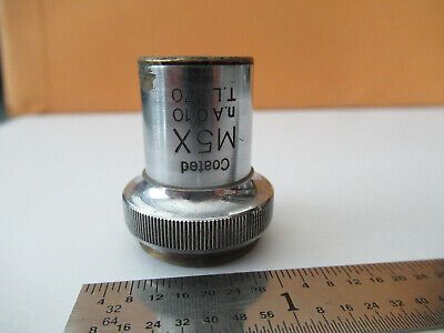 UNITRON JAPAN M5X METALLO OBJECTIVE LENS MICROSCOPE PART AS PICTURED &F5-A-154