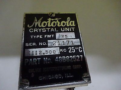 ANTIQUE QUARTZ RADIO CRYSTAL U.S. 1944 MOTOROLA WWII FREQUENCY CONTROL #W7-58