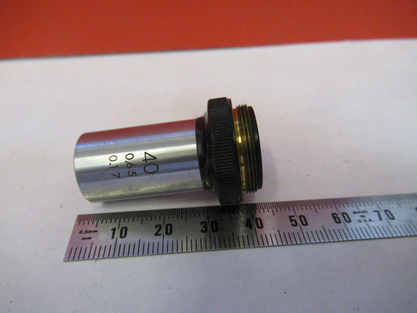 OLYMPUS JAPAN 40X OBJECTIVE LENS MICROSCOPE PART AS PICTURED &8Z-A-17