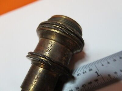 ANTIQUE BAUSCH LOMB BRASS OBJECTIVE 1/8 MICROSCOPE PART AS PICTURED &17-A-74