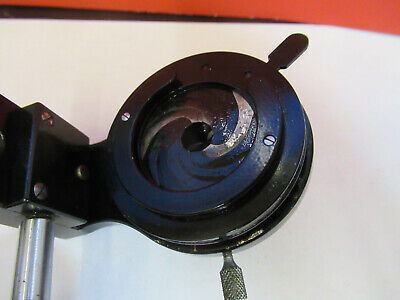 ANTIQUE BAUSCH LOMB CONDENSER + IRIS OPTICS  MICROSCOPE PART AS PICTURED 8Y-A-38