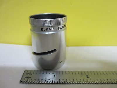 MICROSCOPE PART OBJECTIVE LEITZ ELMAR 2.8X [rough bent] OPTICS AS IS BIN#T9-15