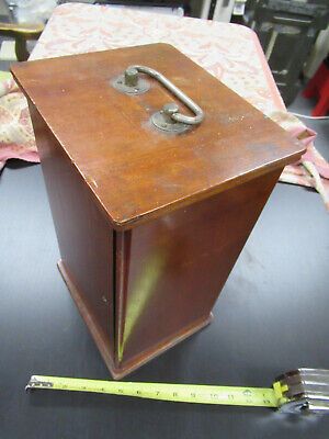 EMPTY WOOD CABINET for ANTIQUE BAUSCH LOMB MICROSCOPE PART AS PICTURED &TA5 i