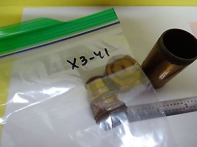 MICROSCOPE PART ANTIQUE OBJECTIVE BRASS BAUSCH LOMB OPTICS AS IS BIN#X3-41